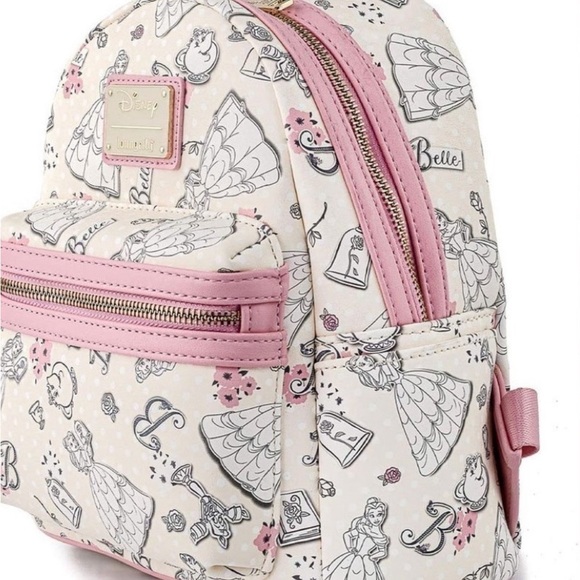Loungefly × Disney Beauty and the Beast Belle Pink All Over-Print
Mini Backpack - Picture 5 of 9